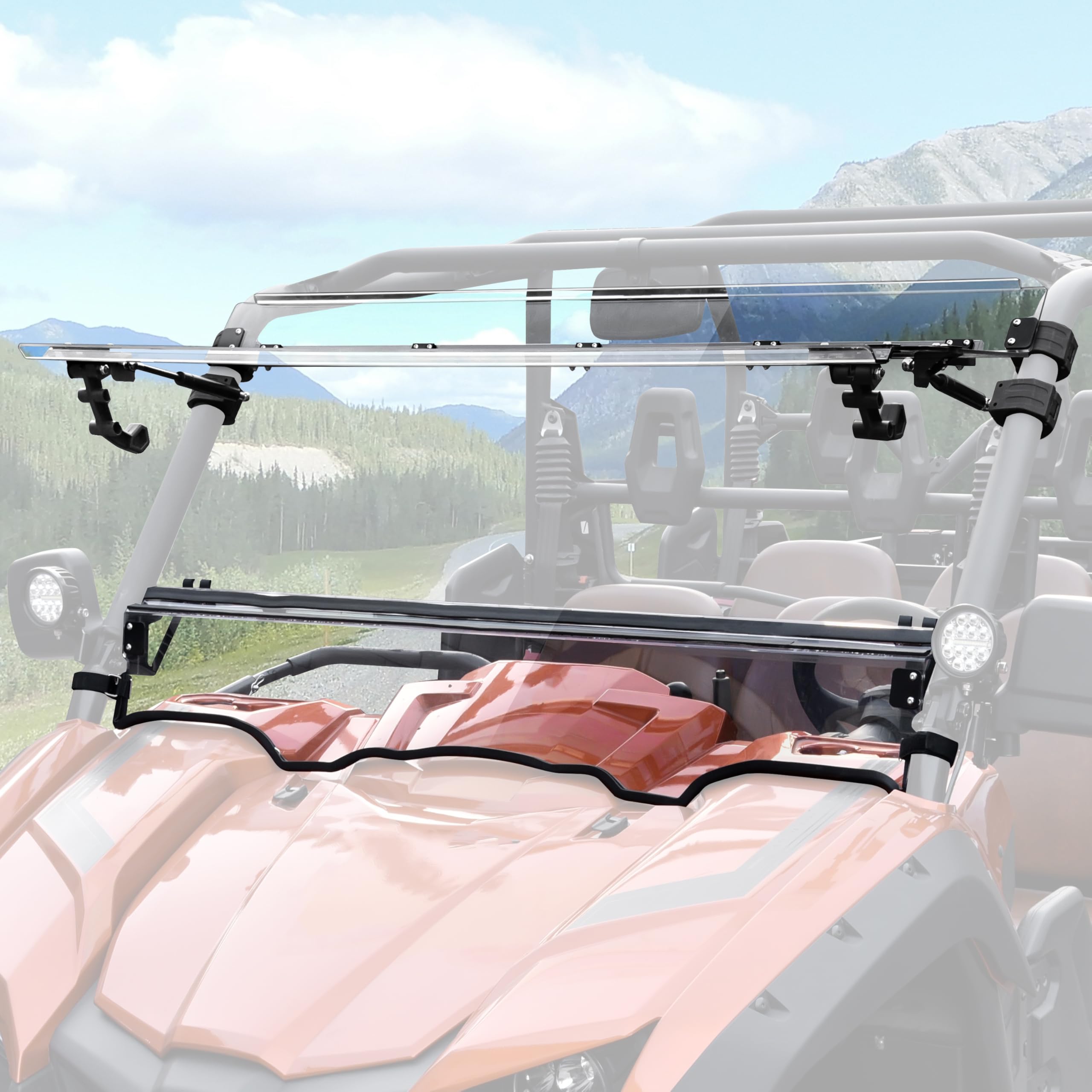Amazon.com: SAUTVS 3-in-1 Flip Up Windshield for Yamaha Viking